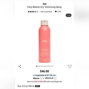 Dae Pink Dry Texture Spray